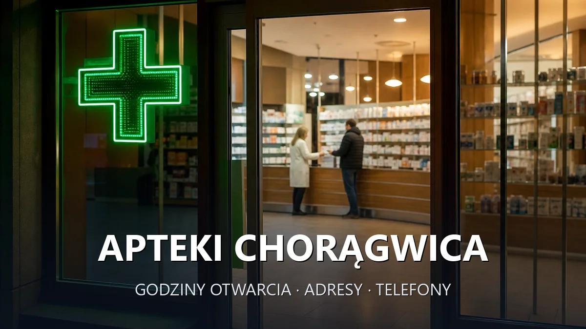 Apteki Chorągwica, gmina Wieliczka, powiat wielicki - adresy, telefony, godziny otwarcia
