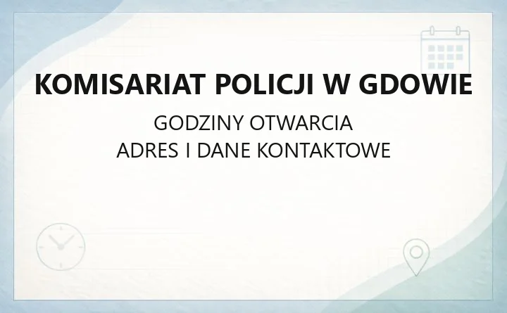 Komisariat Policji w Gdowie - kontakt, dzielnicowi, numery alarmowe