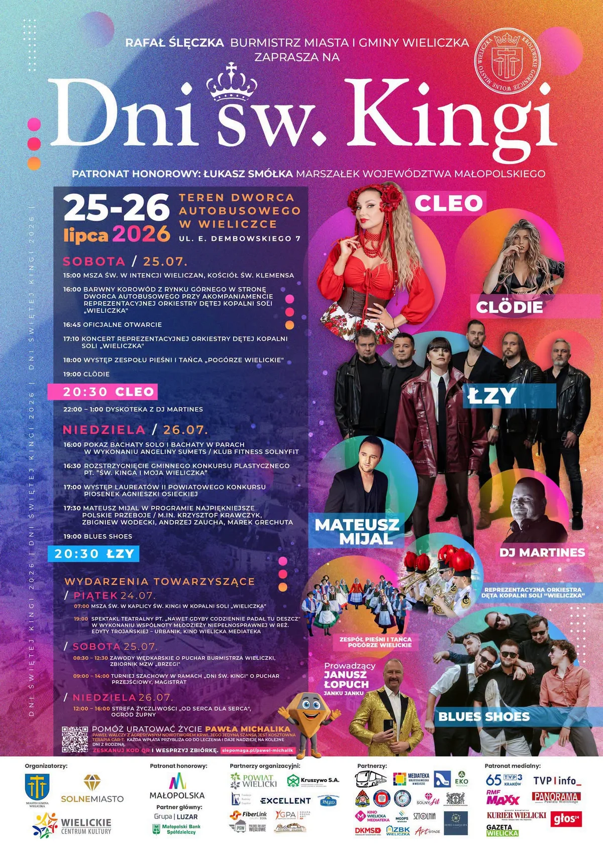Grafika promocyjna wydarzenia Dni Św. Kingi – koncert plenerowy