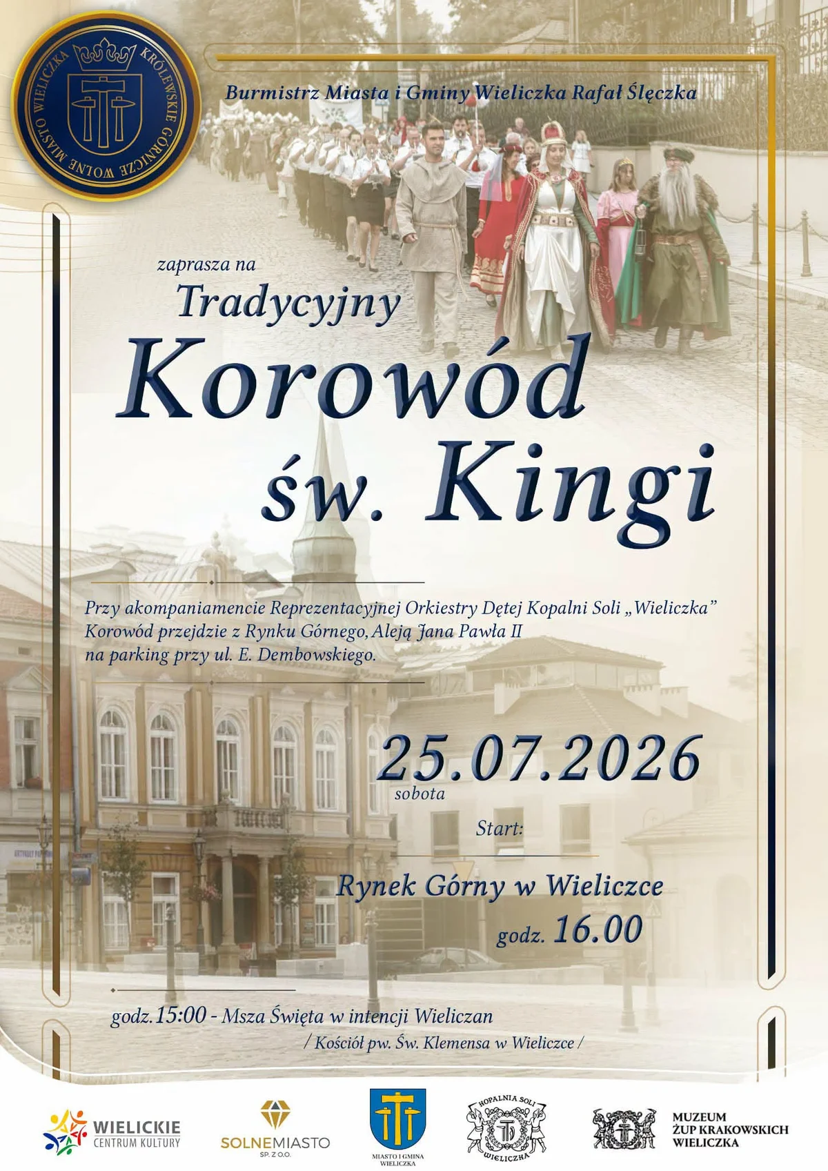 Grafika promocyjna wydarzenia Tradycyjny Korowód Świętej Kingi
