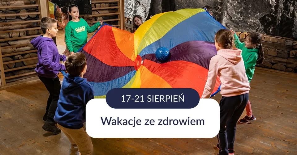 Grafika promocyjna wydarzenia Wakacje ze zdrowiem w Wieliczce