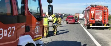 Siedem pojazdów zderzyło się na A4 pod Wieliczką - pas w stronę Katowic zablokowany