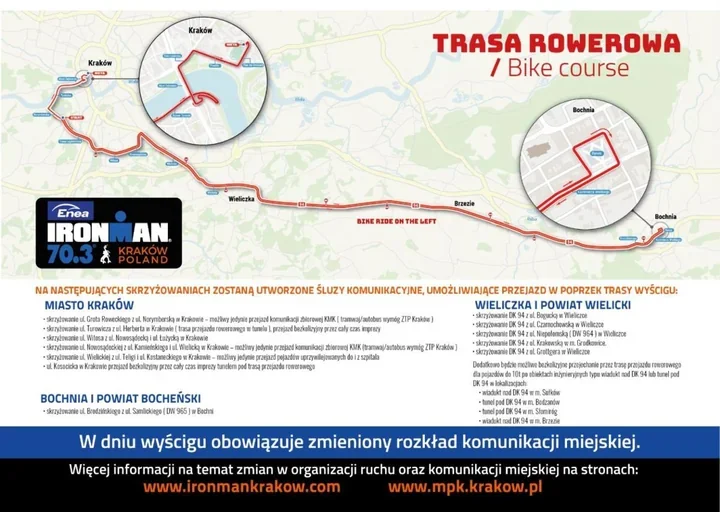 DK94 między Krakowem a Bochnią zostanie zamknięta na czas zawodów IRONMAN 70.3