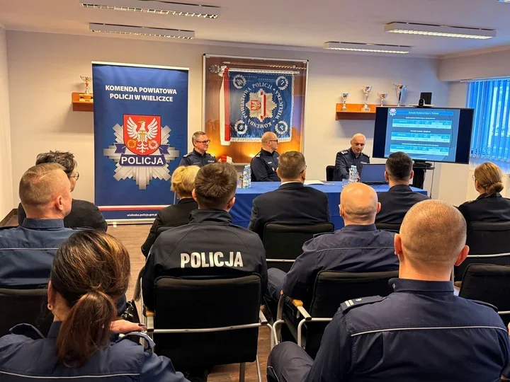 Narada roczna w Komendzie Powiatowej Policji w Wieliczce - podsumowanie 2025