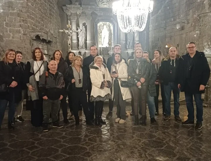 Pracownicy służby cywilnej policji odwiedzili kopalnię - Wieliczka