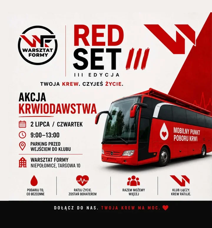 Krew, która ratuje życie. W Niepołomicach rusza akcja RED SET III