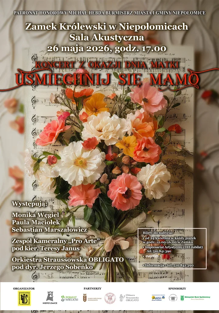 W niepołomickim zamku zabrzmi muzyka dla mam i rodzinne wzruszenia
