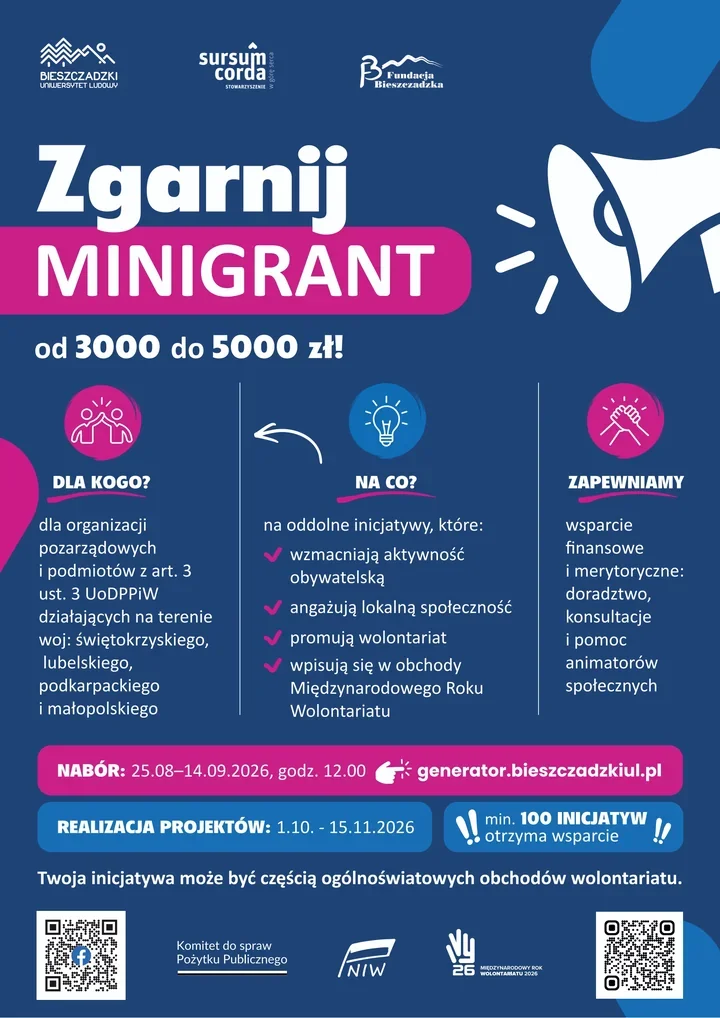 Nawet 5 tys. zł na lokalny pomysł. Organizacje z Małopolski mogą składać wnioski