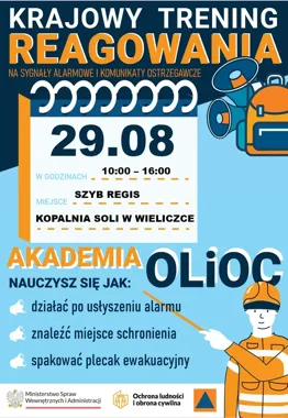 Syrena, fałszywy komunikat i plecak ewakuacyjny. Trening w Wieliczce
