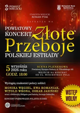 Polskie przeboje na koniec wakacji. Darmowy koncert w Wieliczce