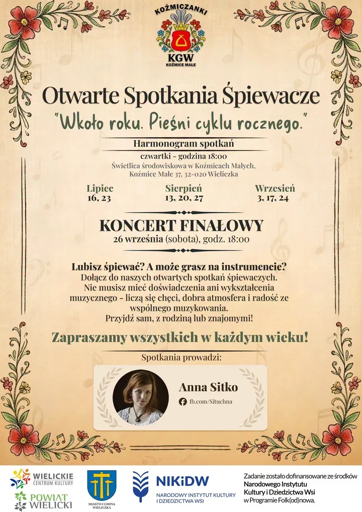 Śpiew przez całe lato w Wielickiem. Koźmiczanki szykują otwarte spotkania