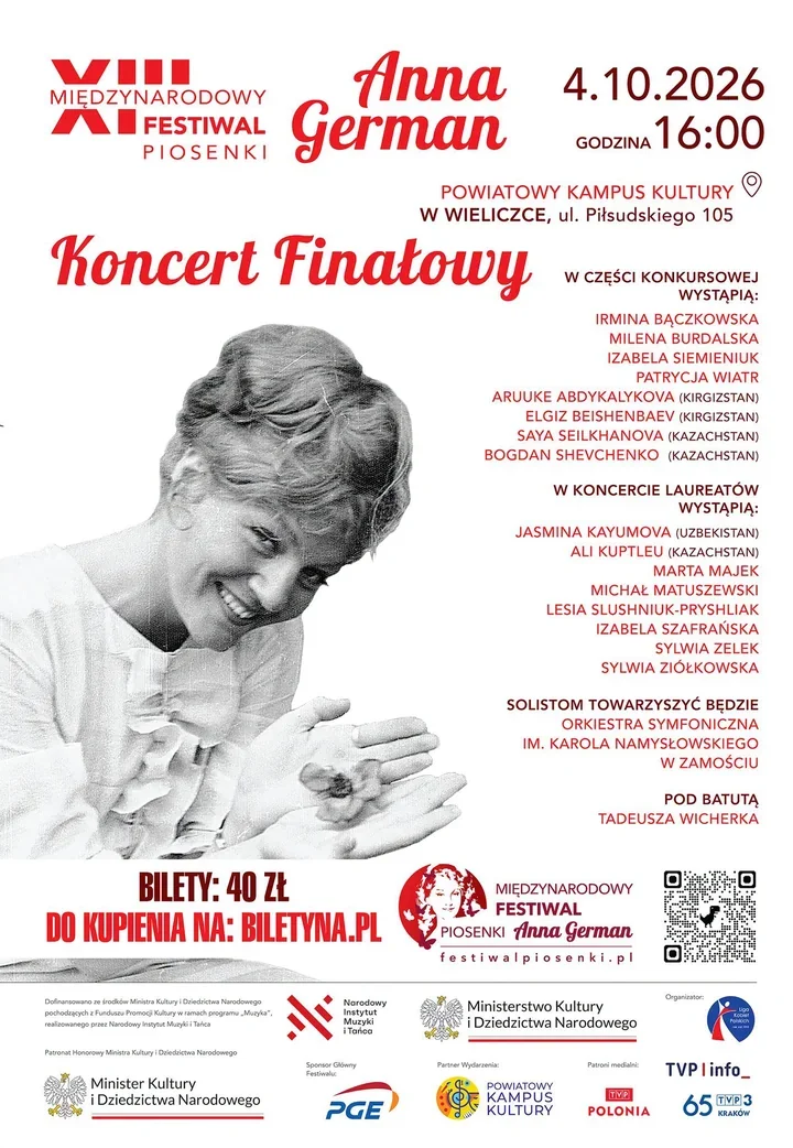 Międzynarodowy finał w Wieliczce. Wystąpią wokaliści z czterech krajów