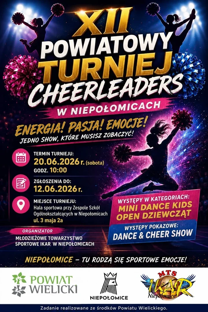 Cheerleading wraca do Niepołomic. Hala szykuje taneczne emocje
