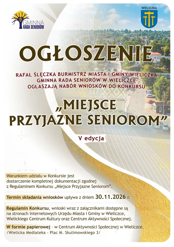 Wieliczka szuka miejsc, do których seniorzy wracają z przyjemnością